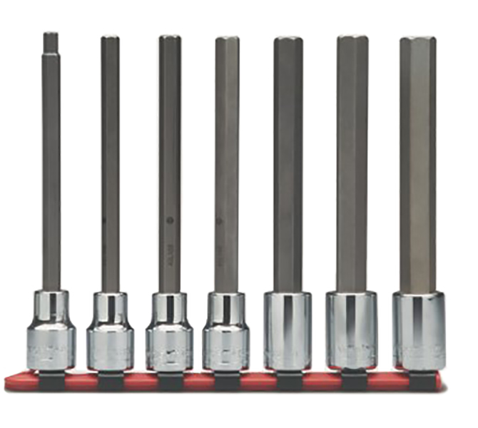 Wright Tool&reg; 7-Piece Long Length Hex Bit Socket Set